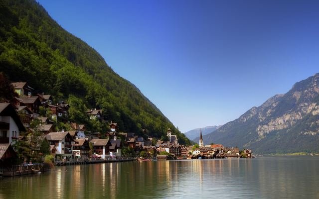 The lakeside village of Hallstatt, Austria